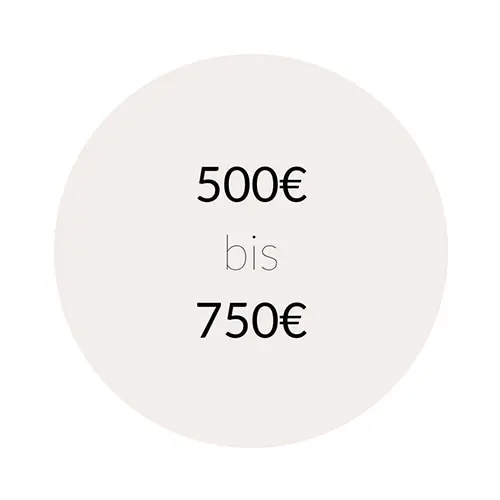 Trauringe ab 500 € bis 750 €