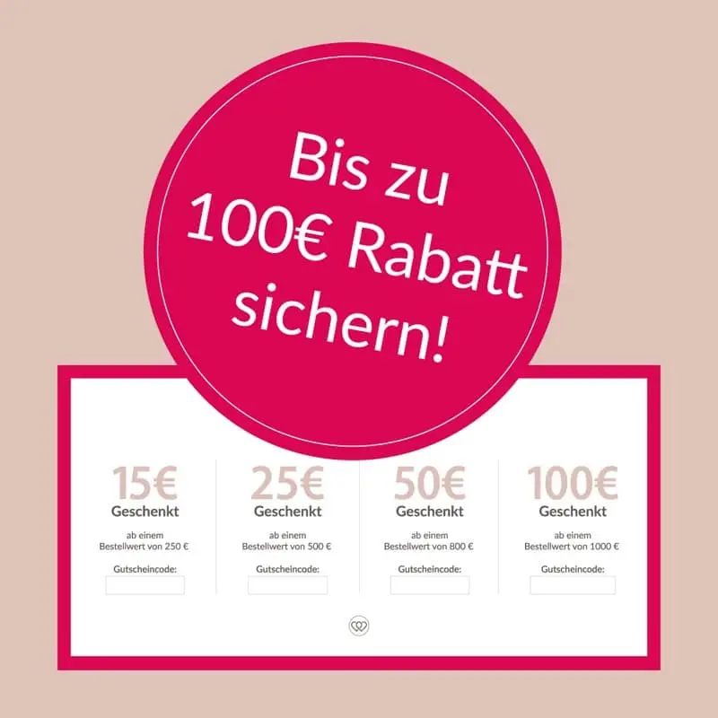 Gutscheine: Bis zu 100 € Rabatt sichern.