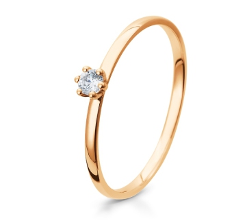 Verlobungsring Solitärring Gelbgold mit Diamant Breuning 41-05284