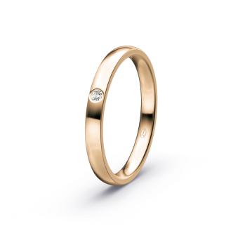 Vorsteckring aus Roségold mit weißem Diamanten mit eleganter Polierung